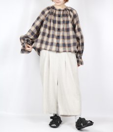 画像7: 【6月17日12:00までの期間限定販売】Nina Niina　check puff blouse　2色  (7)