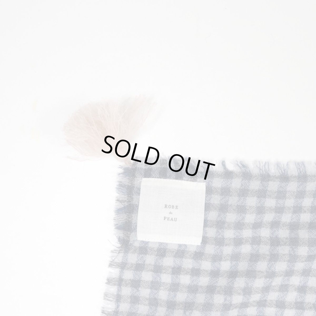 画像12: ROBE de PEAU  WOOL GAUZE TASSEL STOLE (12)