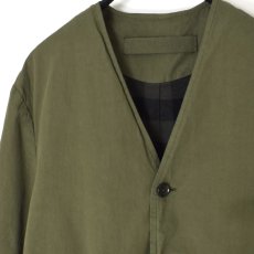 画像43:  Vas-y Lentement 40s ORGANIC POPLIN (OVERDYE) SIDE VENTS V-NECK JACKET 2色2サイズ (43)