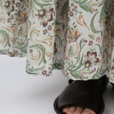 画像9: NARU  80s VOILE PAISLEY FLOWER PRINT GATHERD SKIRT  (9)