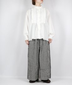 画像5: tumugu: ふわふわコットンタックフリルブラウス 2色 (5)