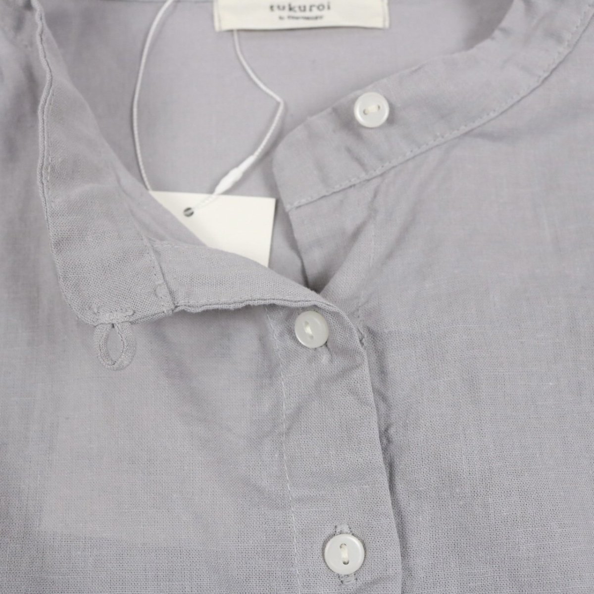 画像30: tukuroi 製品染め 綿麻平織 レイヤードブラウス 2色 (30)