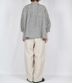 画像9: SOIL  60s LINEN CHECK BANDED COLLAR 3/4SL PINTUCK SHIRT (9)