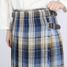 画像9: O'neil of dublin IRISH LINEN LOW WAIST PLEATS WRAP SKIRT LENGTH 80cm (WITH PIN) 2色 (9)