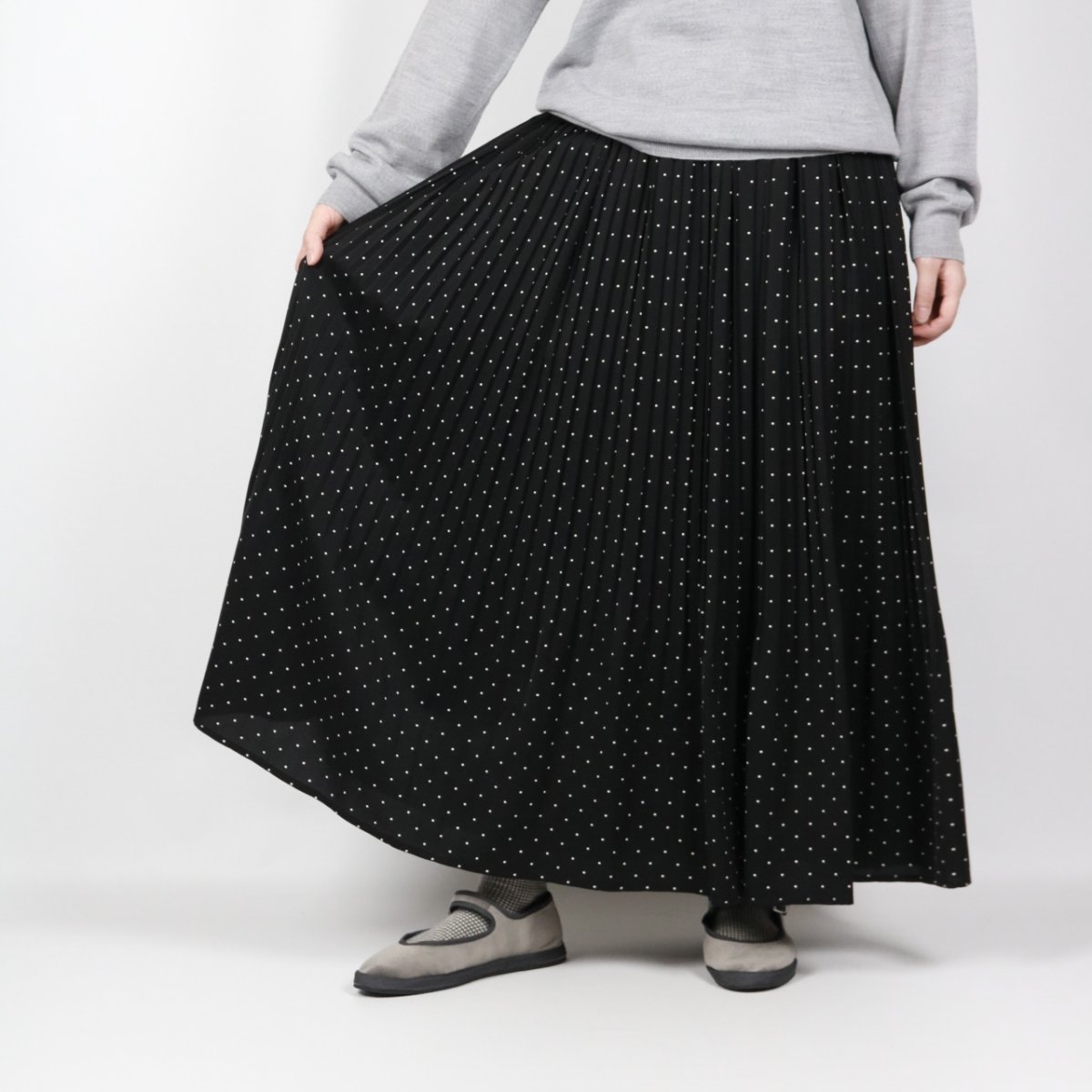 画像24: sosotto　DOT消しプリーツスカート 3色 (24)