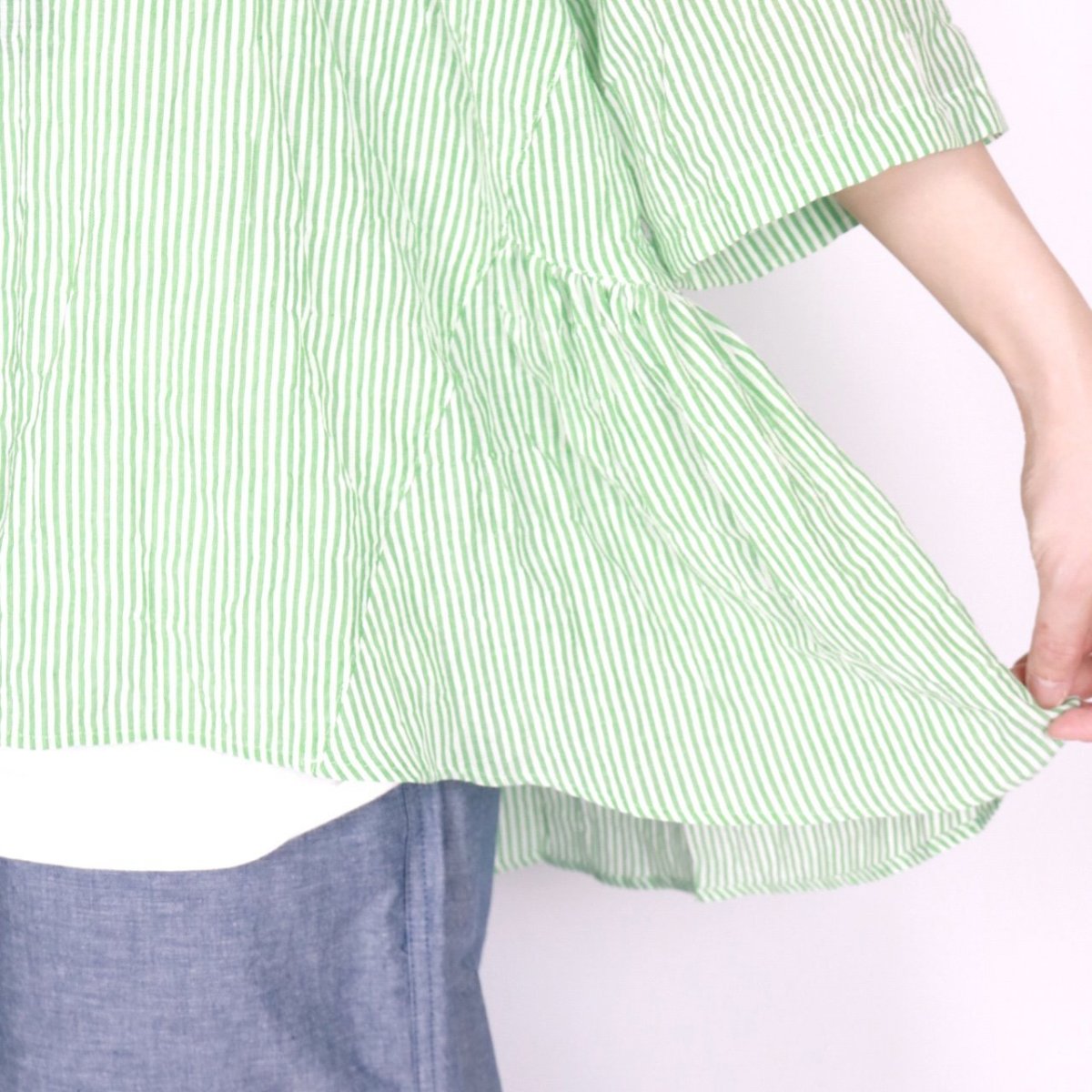 画像24: nachukara　コットンシャーリング バッグギャザーシャツ　3色 (24)