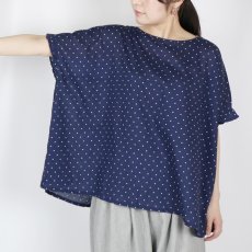 画像2: SOIL   80s COTTON VOILE DOT PRINT GATHERED SMOCK (2)