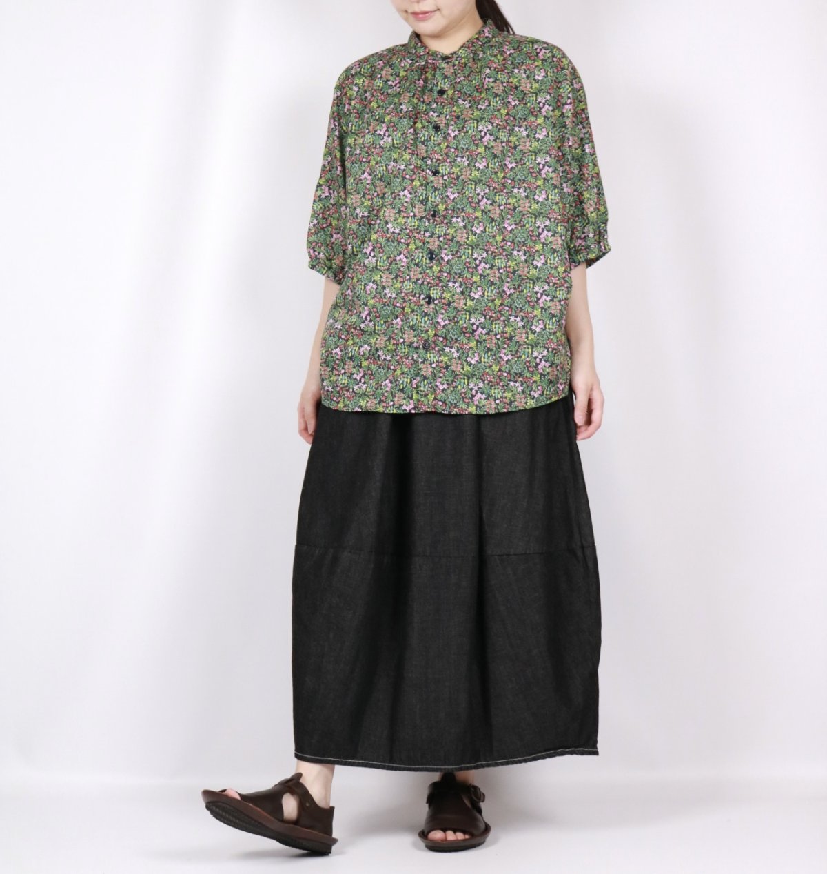 画像2: NARU 60ローンナイトガーデン　ターキーシャツ　 (2)