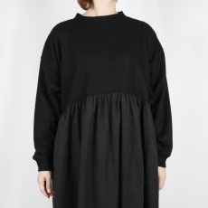 画像17: nachukara 　ウール混ニットコンビギャザーワンピース　2色 (17)