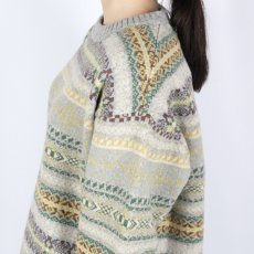 画像15: NARU リシェス フェアアイル柄 ニット 2色 (15)