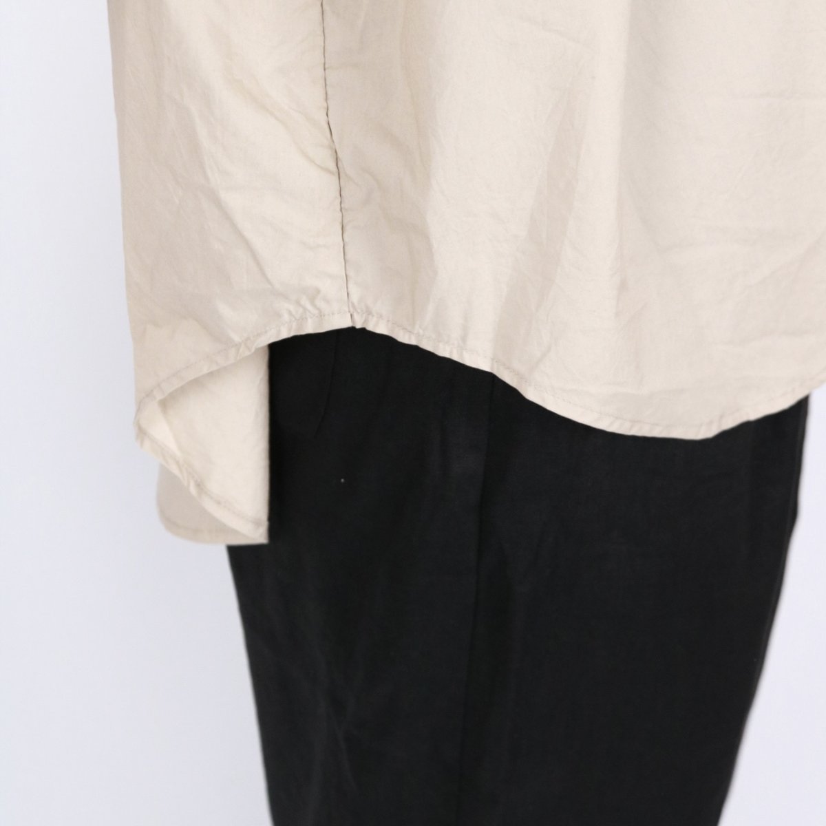 画像13: DIARIES　タイプライターコットン バイカラー フレンチスリーブ ギャザーブラウス　2色 (13)