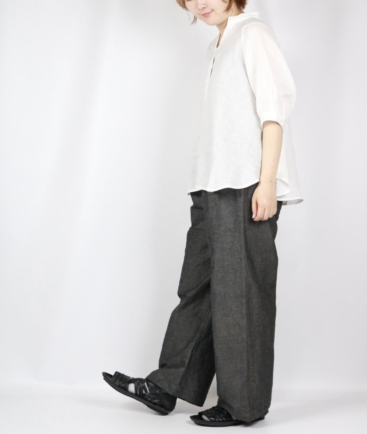 画像32: nachukara リネンポプリン スキッパーブラウス 3色 (32)