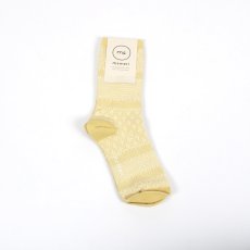 画像2: memeri  コットンリネンジャガードソックス  4色 (2)