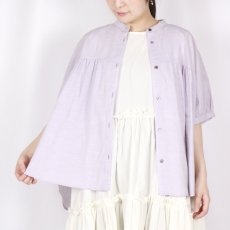画像26: LUEUF   バンドカラー ギャザーシャツ  2色 (26)