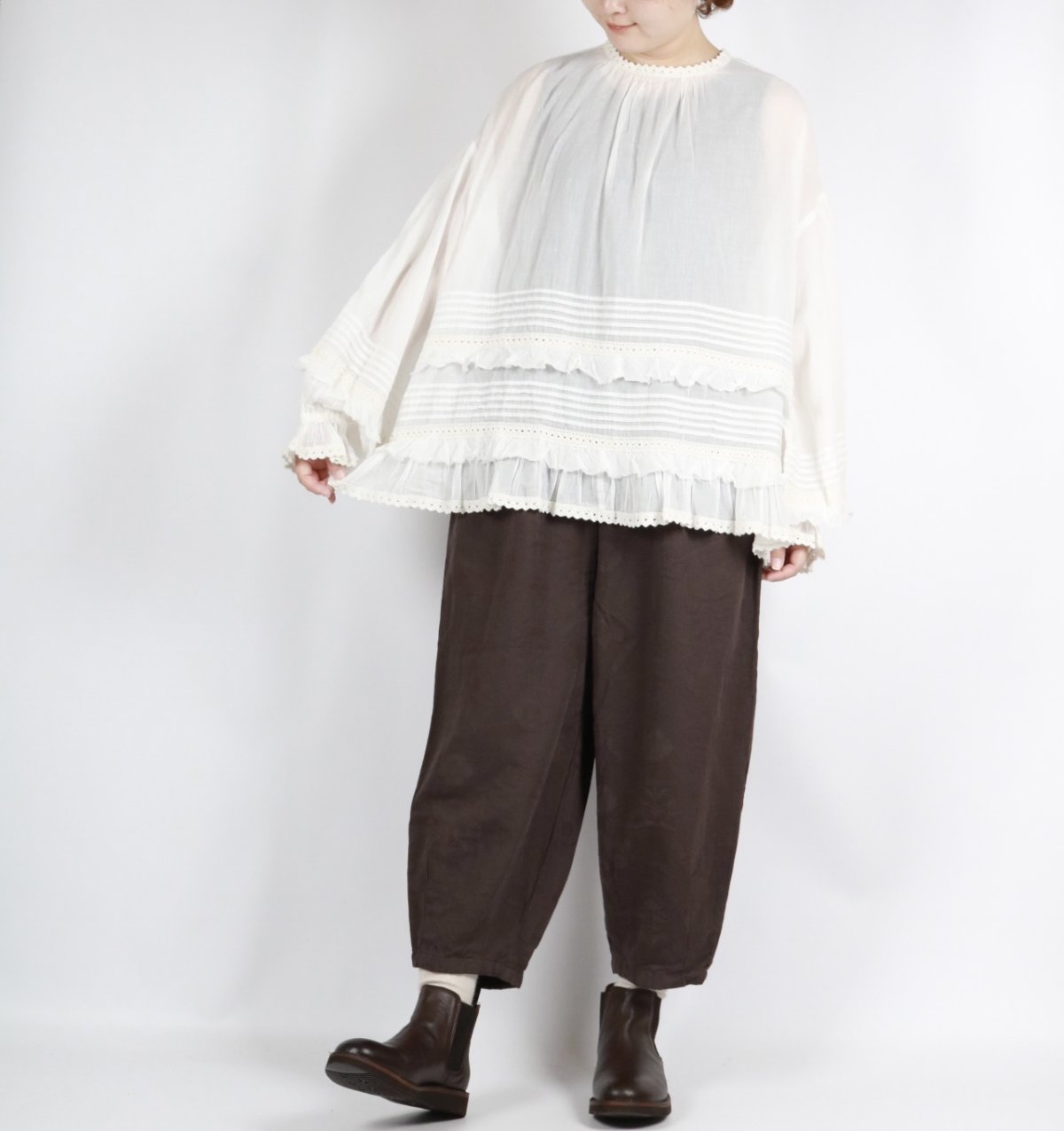 画像4: tumugu: カディコットン2Wayプルオーバー 3色 (4)