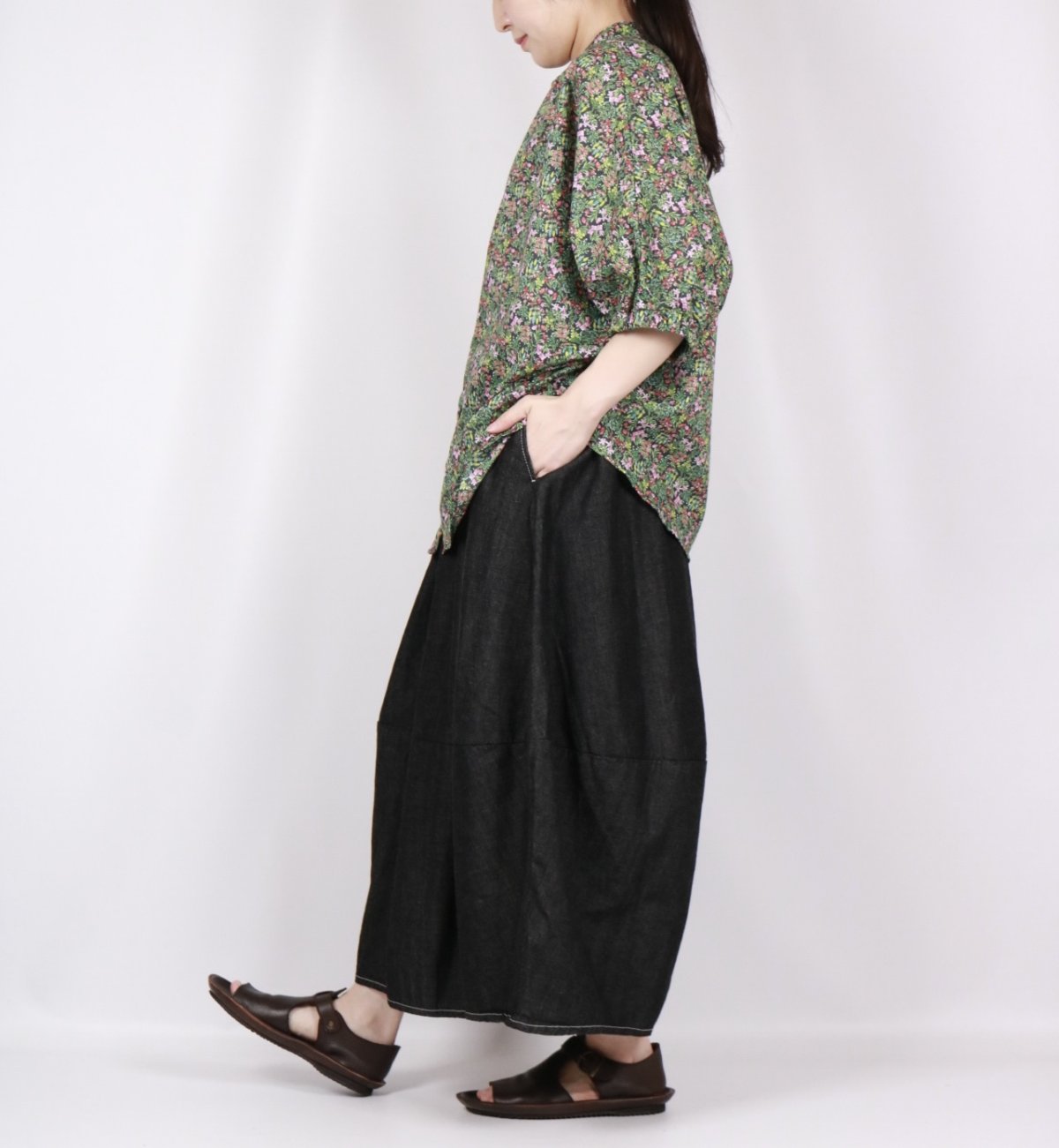 画像4: NARU 60ローンナイトガーデン　ターキーシャツ　 (4)