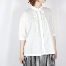 画像15: tukuroi 製品染め 綿麻平織 2WAY プリーツブラウス 3色 (15)