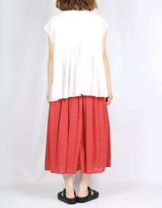 画像11: maison de soil AUTO LOOM COTTON/LINEN PLAIN(OVERDYE) GATHERED SKIRT (11)