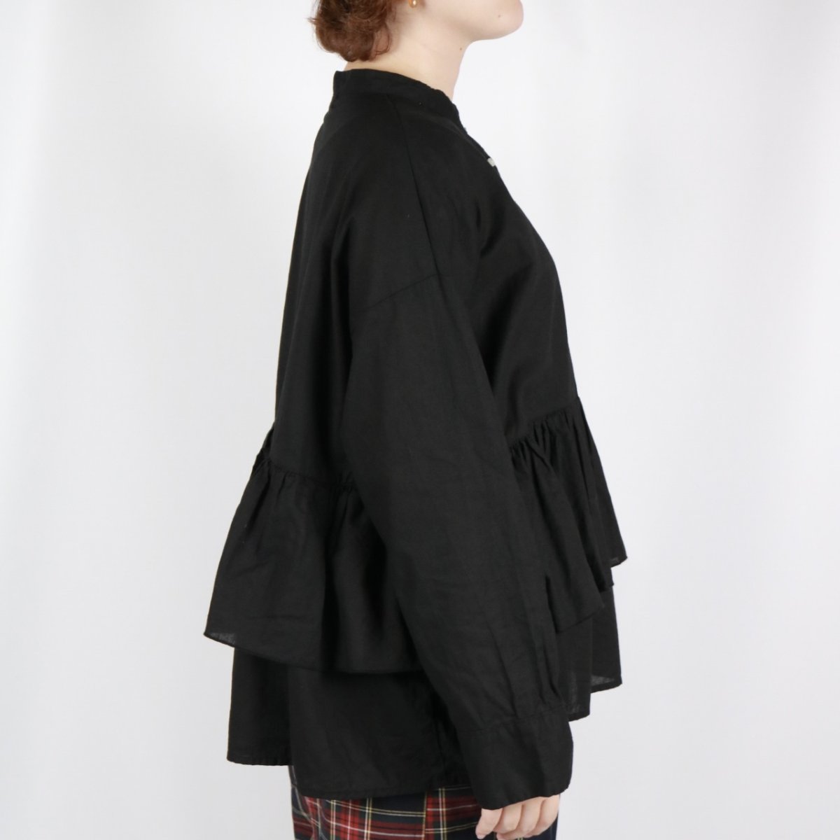 画像17: tukuroi 製品染め 綿麻平織 レイヤードブラウス 2色 (17)