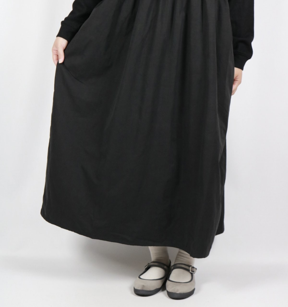 画像23: nachukara 　ウール混ニットコンビギャザーワンピース　2色 (23)