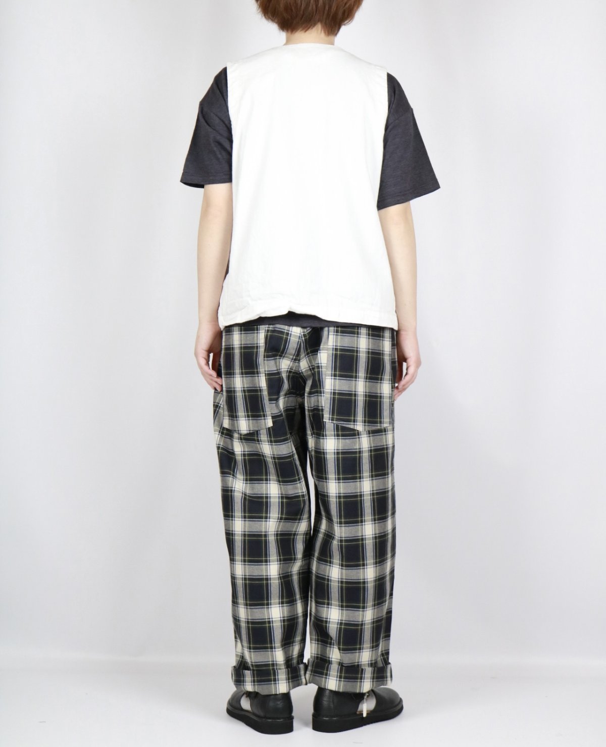 画像17: NARU 8ozムラデニムフロントボタンベスト　4色 (17)