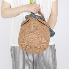 画像14: maison de soil　RAFFIA ONE HANDLE BARREL BAG　10色 (14)