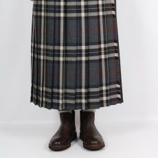 画像21: O'NEIL OF DUBLIN  WORSTED WOOL PATCHWORK LOW WAIST PLEATS WRAP SKIRT LENGTH 80cm (WITH PIN)  2柄 (21)