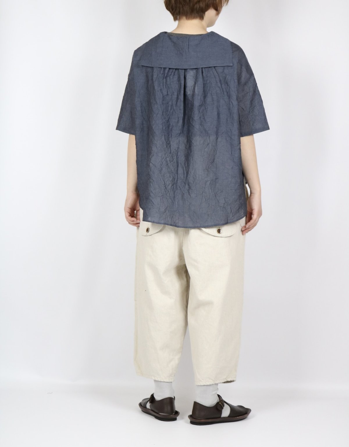 画像27: tumugu:コットンリネンデニムティンカーパンツ 3色 (27)