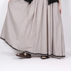 画像33: maison de soil  80s VOILE TRIANGLE BLOCK PRINT BANDED COLLAR FRENCH/SL DRESS WITH PINTUCK 2色2サイズ (33)