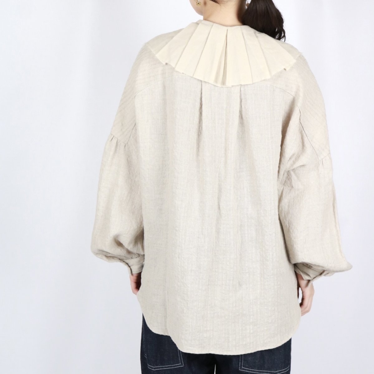 画像13: MAGALI 　ストライプリネン・アンティークカラー・ブラウス　2色 (13)