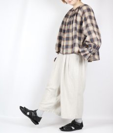 画像8: 【6月17日12:00までの期間限定販売】Nina Niina　check puff blouse　2色  (8)