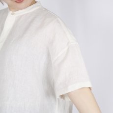 画像7:  SOIL 60s LINEN PLAIN BANDED COLLAR 3/4SL TUNIC 2色 (7)