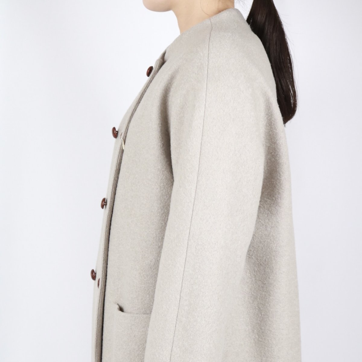 画像40: Vent d'ouest ウールソフト圧縮ノーカラーコート 4色 (40)