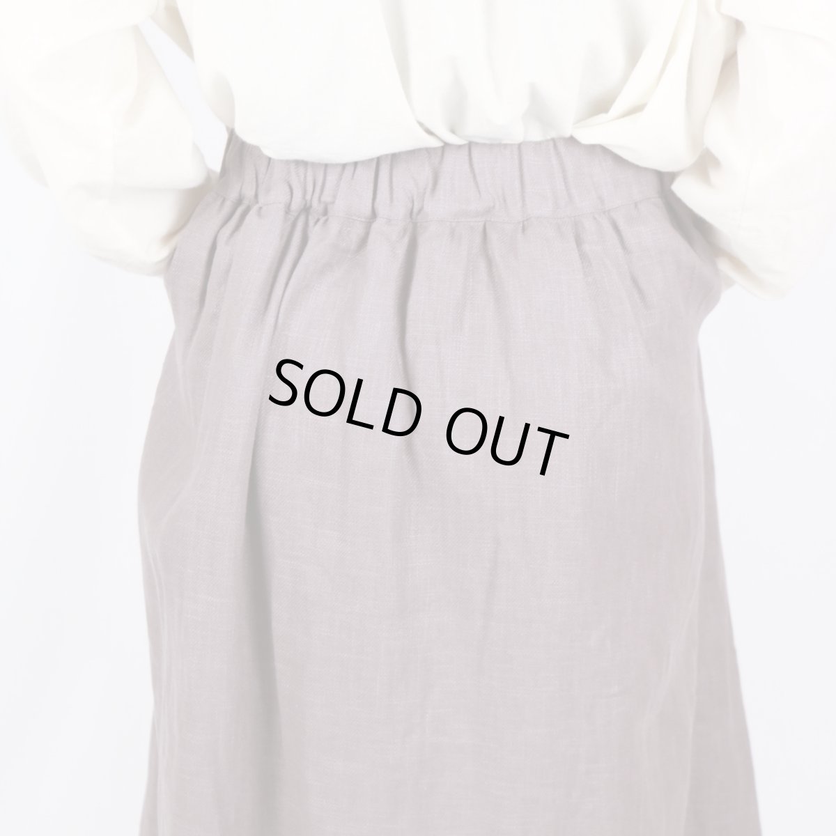 画像9: tukuroi リネンコットンツイル タックスカート　2色 (9)