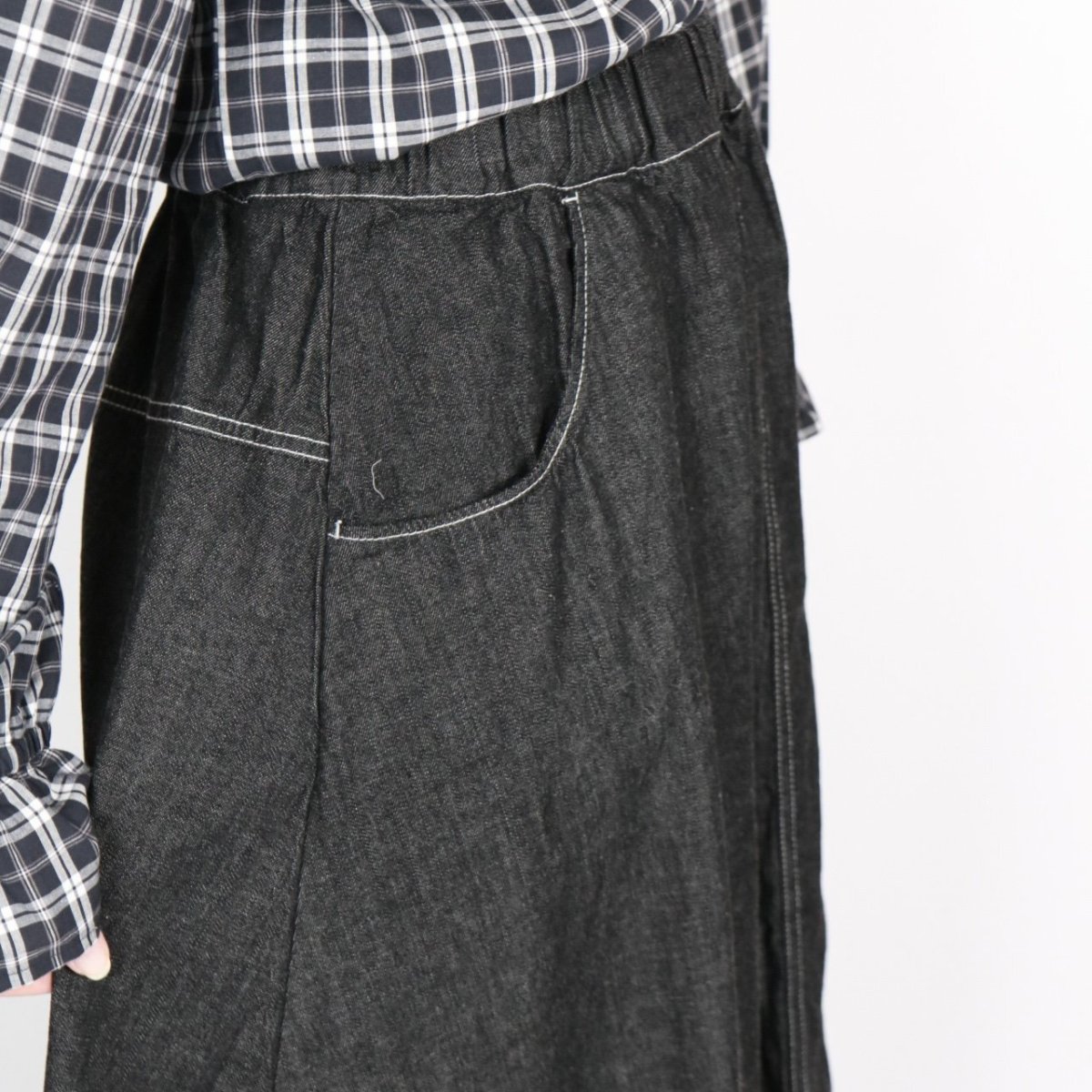 画像19: NARU ８ozムラデニムノッポスカート　4色 (19)