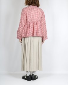 画像13: O'neil of dublin    IRISH LINEN LOW WAIST PLEATS WRAP SKIRT 80cm (WITH PIN)80丈　STONE BEIGE (13)