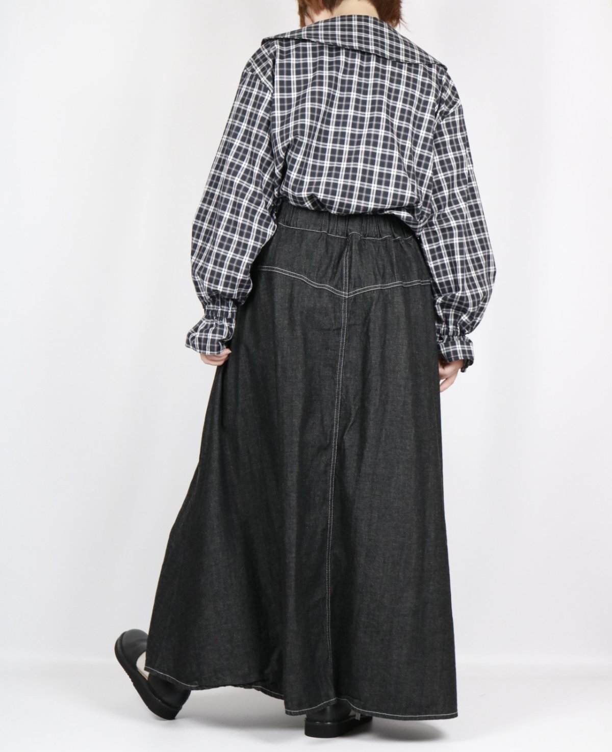 画像15: NARU ８ozムラデニムノッポスカート　4色 (15)