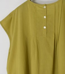 画像33: SOIL 　 80s VOILE PLAIN WITH CUT WORK LACE　CREW -NECK FRENCH /SL SHIRT WITH PINTUCK 3色 (33)