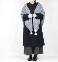 画像2: ROBE de PEAU  WOOL GAUZE TASSEL STOLE (2)