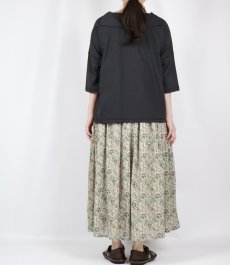 画像8: NARU  80s VOILE PAISLEY FLOWER PRINT GATHERD SKIRT  (8)