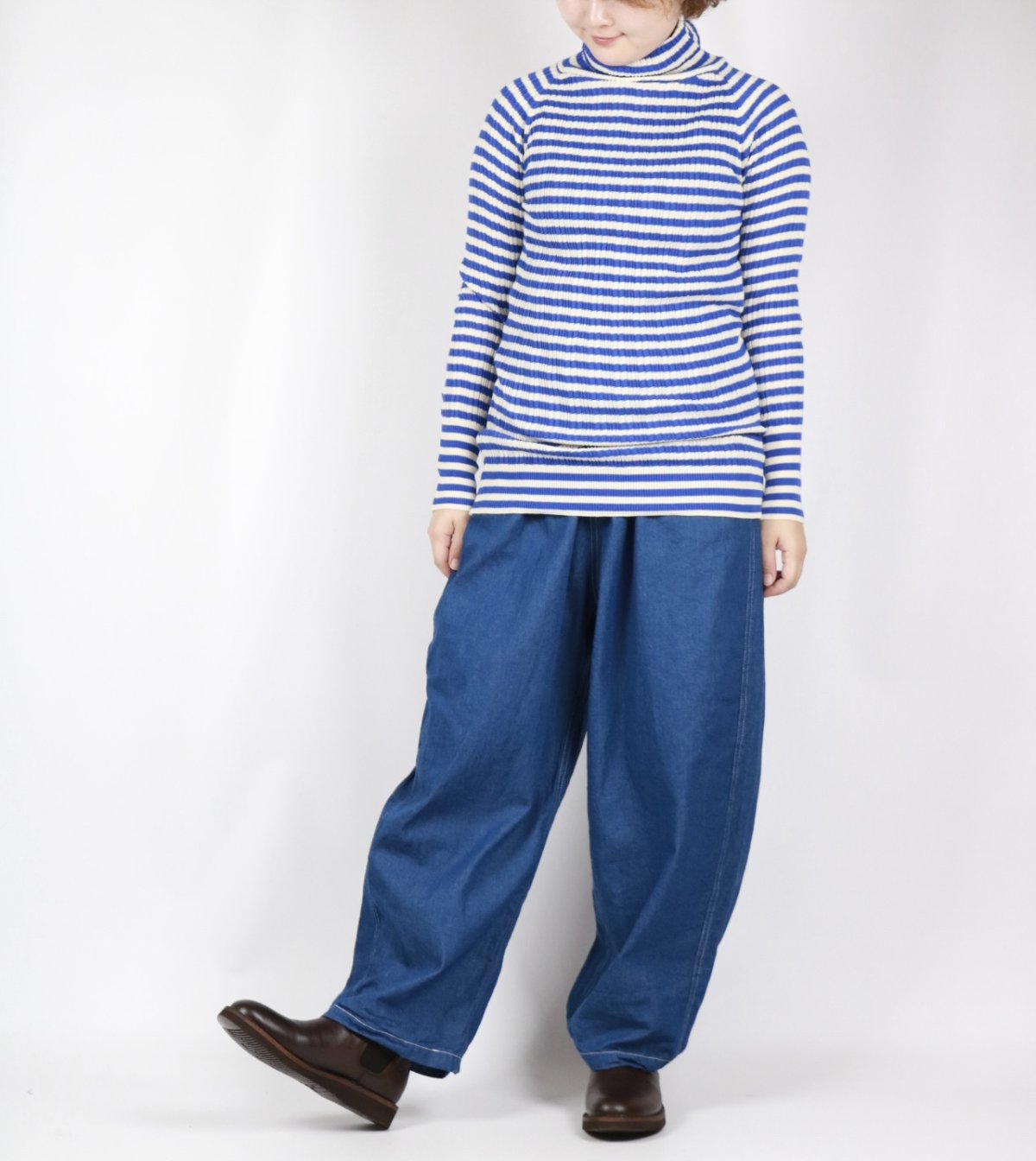 画像31: NARU  ランダムリブボーダータートルネック 6色 (31)