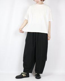 画像4: nachukara ナチュラル天竺フリルTシャツ 2色 (4)