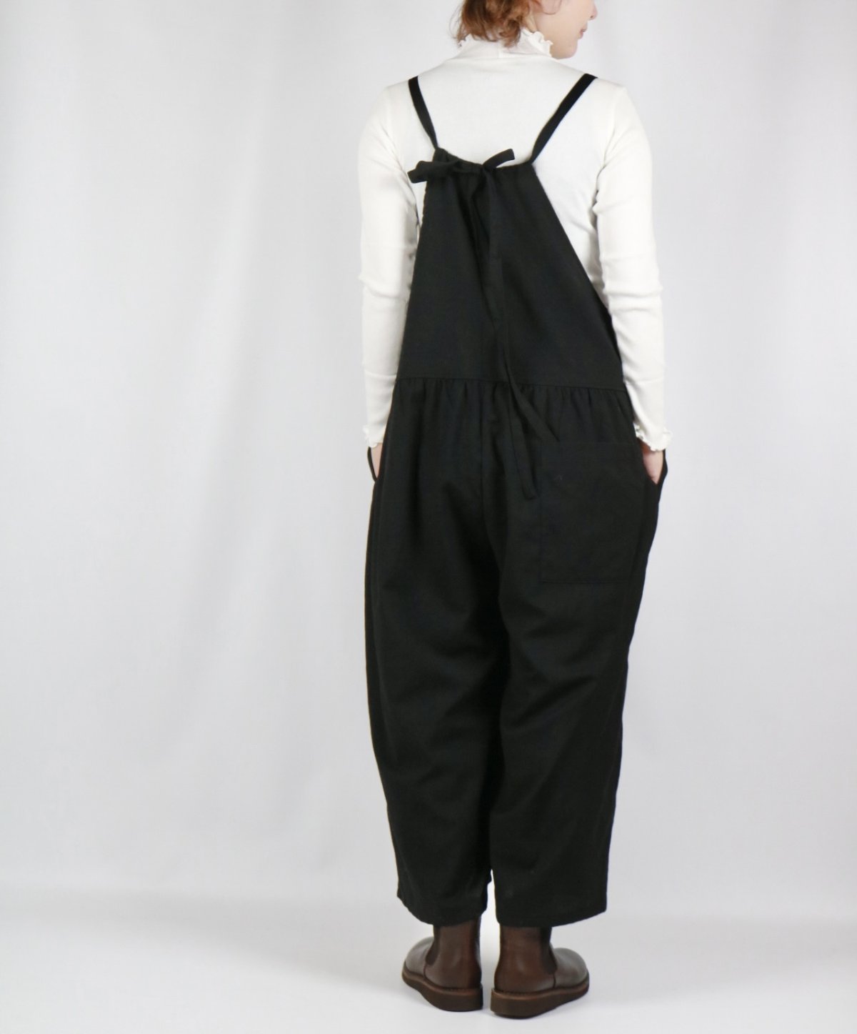 画像4: Gauze#  TRAVAILサロペット　BLACK  (4)