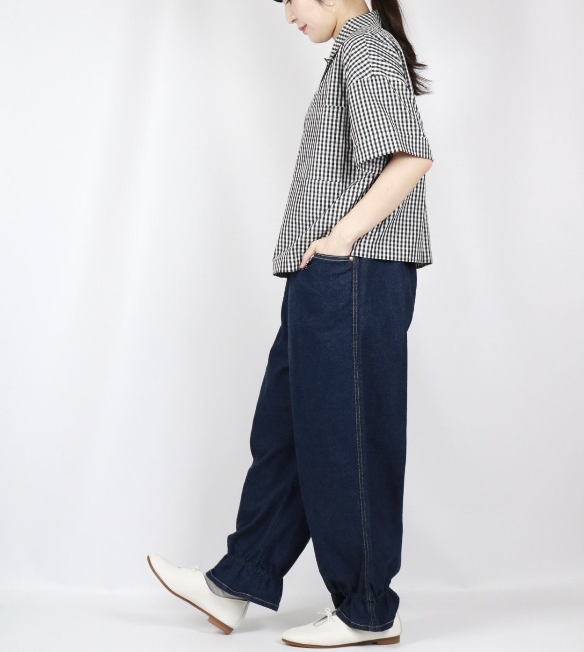 画像5: Vent d’ouest ギンガムチェッククールマックスシャツ 2色 (5)