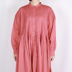 画像5: maison de soil 60s ORGANIC CAMBRIC PLAIN BANDED COLLAR DRESS WITH MINI PINTUCK 2色 (5)