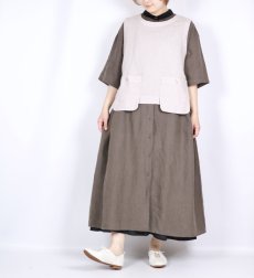 画像15: tumugu: リネンキャンバス 2wayベスト 3色 (15)