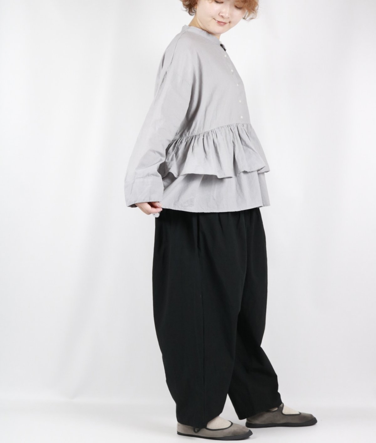 画像4: Gauze#　コットン クリムトパンツ　2色 (4)