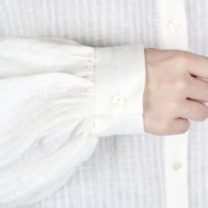 画像10: MAGALI 　ストライプリネン・アンティークカラー・ブラウス　2色 (10)