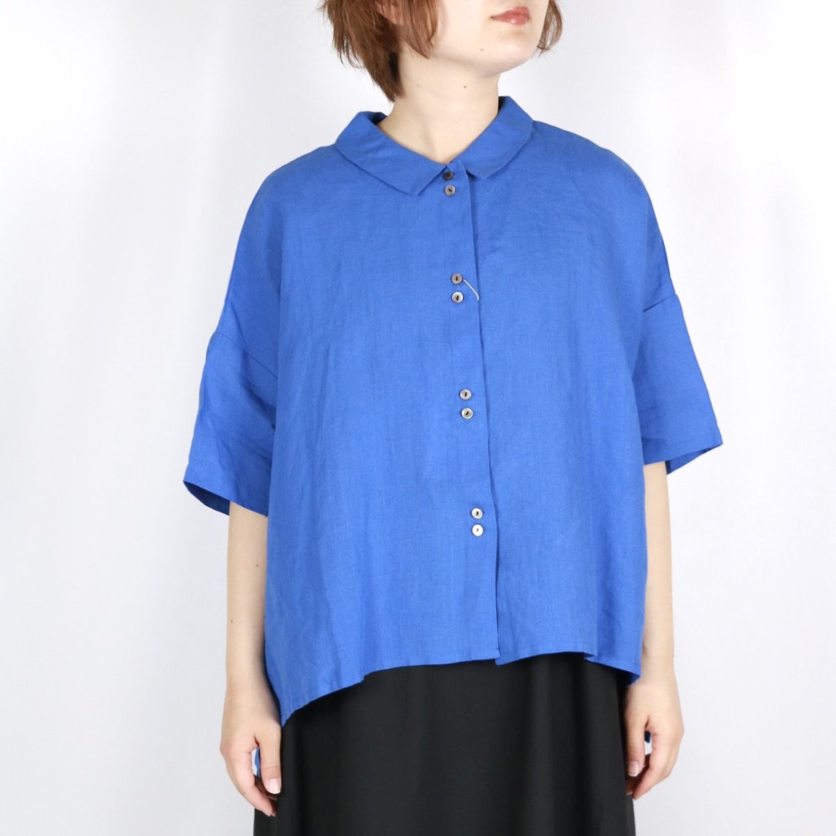 画像10: blue willow リネンボタンシャツ　2色 (10)