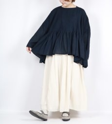 画像19: maison de soil 80s ORGANIC COTTON SMALL CHECK&VOILE PLAIN(OVER DYE) MINI PINTUCK PULLOVER 2色 (19)